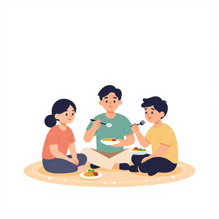 Sit cross-legged